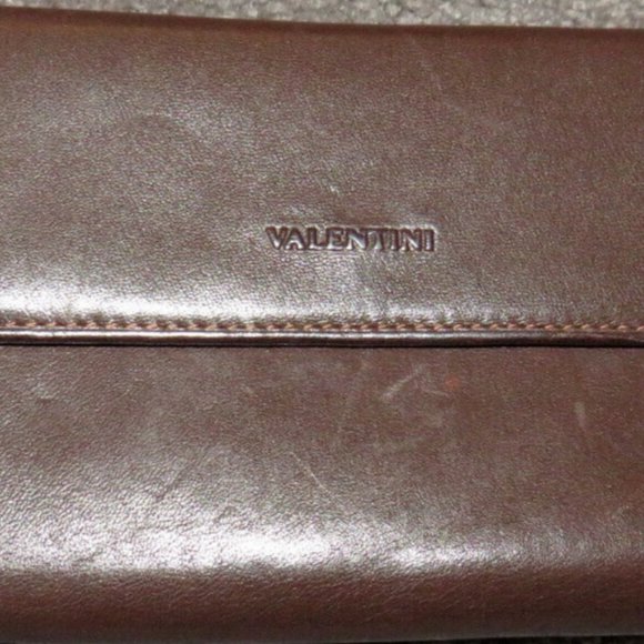 Vintage Gino Velentini Vera Pelle Brown Leather Tri Fold Wallet - Picture 7 of 12